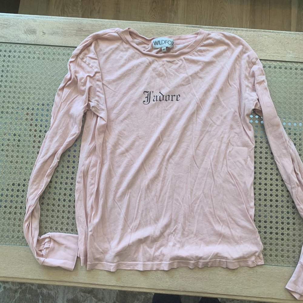 Wildfox J'adore long sleeve tee